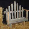 Barn Wood Doll Park Bench w/Fence Back